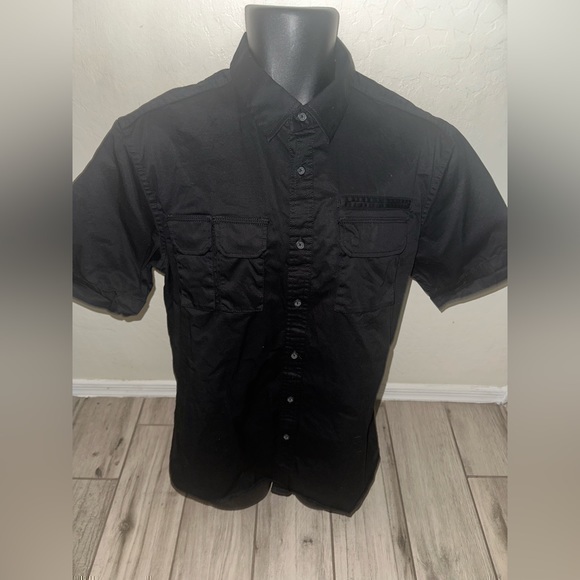 Sean John Other - Men’s pre own as is Sean John black shirt short sleeve button size L large